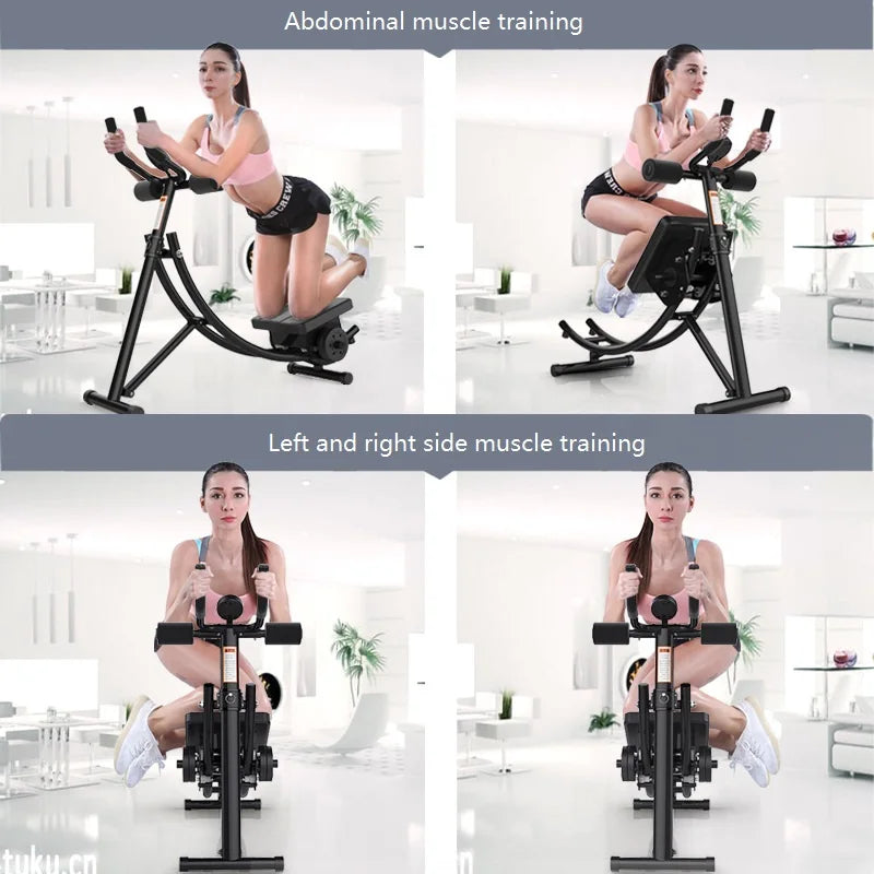 WolFAceMuscle Trainer Abdominal Platform Foldable Thin Waist Machine Rocket Roller Slider Belly Indoor Fitness Equipment Coaster