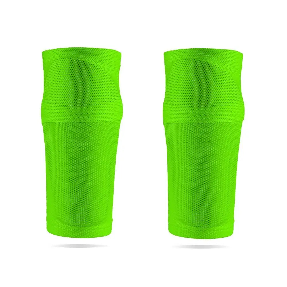 1Pair Soccer Shin Guard Football Crashproof Calf Protector Nylon Leg Sleeves Sock Shin Protector with Pocket Training Protection